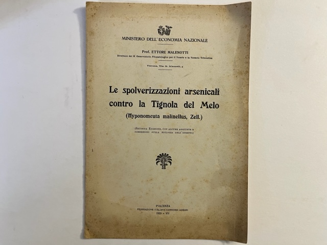 Le spolverizzazioni arsenicali contro la Tignola del Melo (Hyponomeuta malinellus, Zell.)